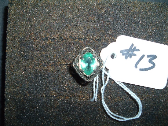 Ladies Green Stone Ring
