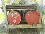 Two 55-Gallon Drums & Fence Posts