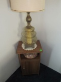 Lamp w/Table & Décor