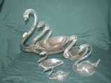 Glass swans