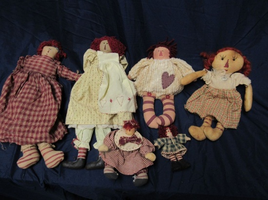 Raggedy Anne style dolls