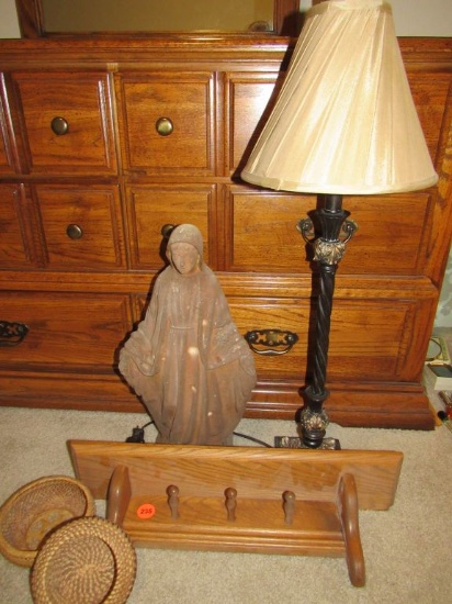 Madonna, Shelf & Lamp