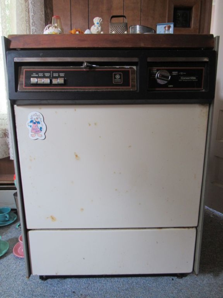 portable dishwasher with butcher block top