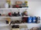 4 shelves of misc. garage items