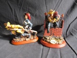 2 Fireman Figurines