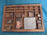 Wooden Shadow Box & Stamps