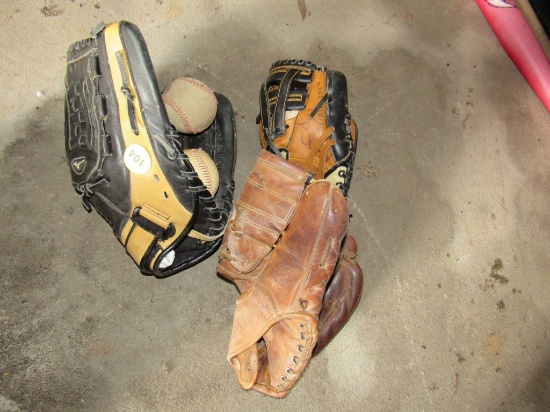 Gloves and baseballs