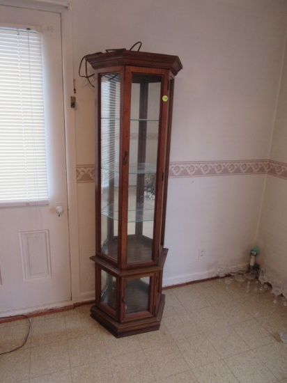 Wood/Glass Curio Cabinet