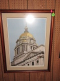 Framed artwork of Fort Wayne Court House