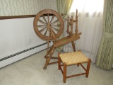 Stool and Spinning Wheel