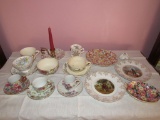China, tea cups, and plates