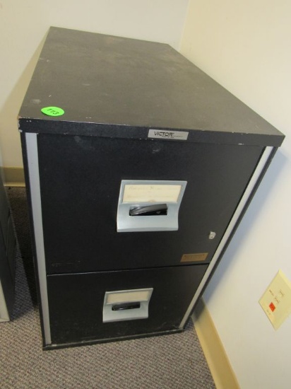 Locked filing cabinet