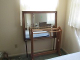 Mirror and quilt rack