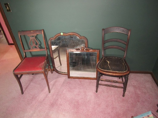 Mirrors and chairs