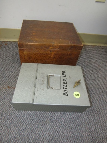 Lock box and wooden box