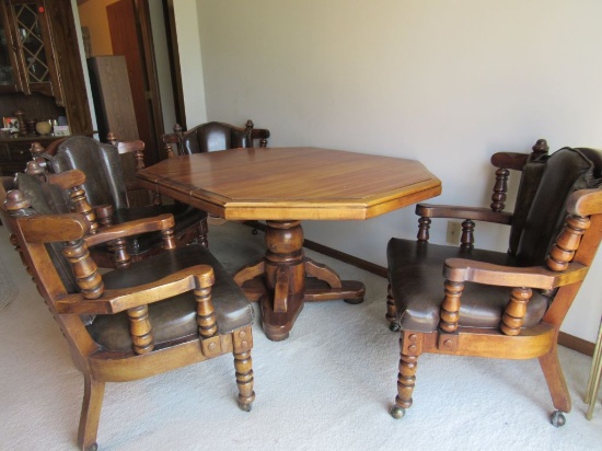 Dining table and chairs