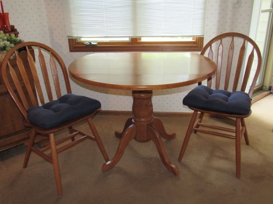 Drop leaf table with chairs