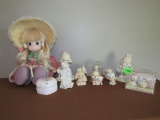 Miniature Precious Moments and doll