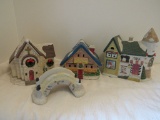 3 pc Christmas house lot and more