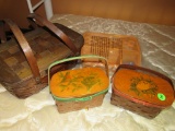 Assorted wood baskets