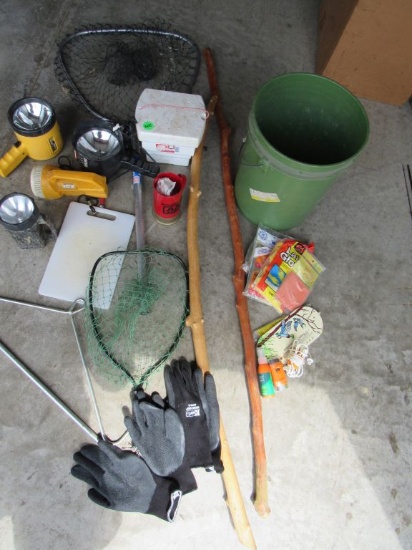Assorted fishing supplies