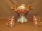 Punch bowl and stem/cups