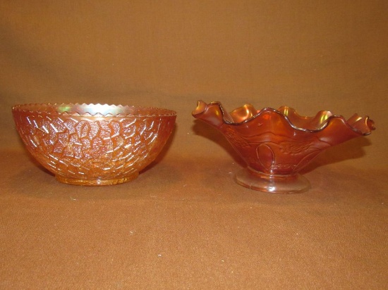 Carnival glass bowls