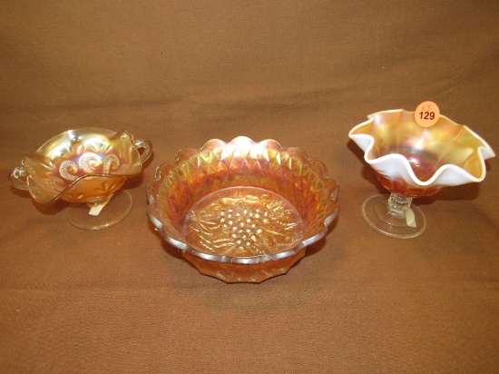 Carnival glass dishes