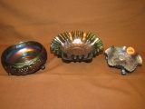 Carnival glass dishes