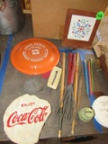 Assorted advertising and vintage items