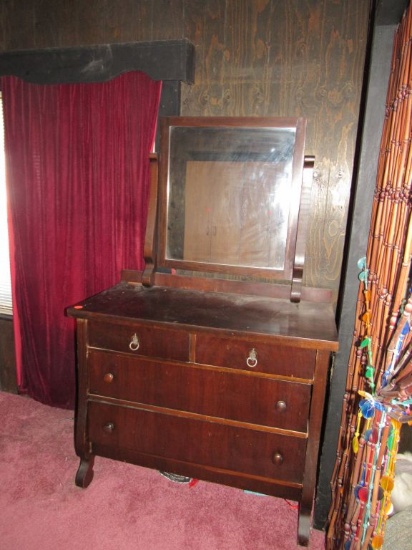 Dresser with mirror