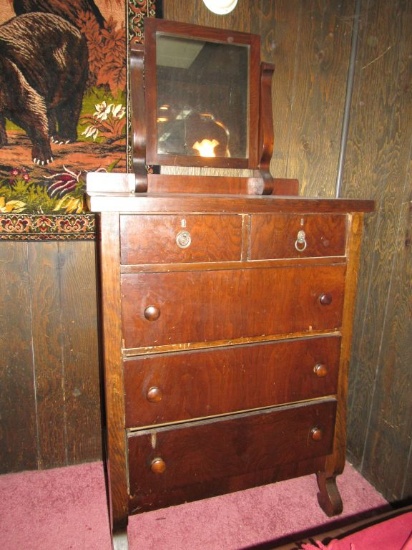 Dresser with mirror