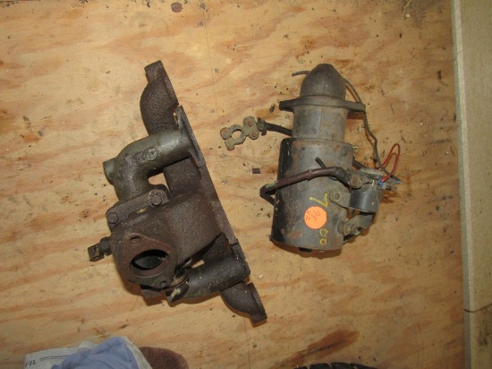 2 pc carburetor and starter lot for Willys Jeep