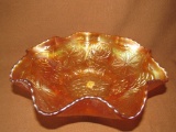 Fenton glass footed dish