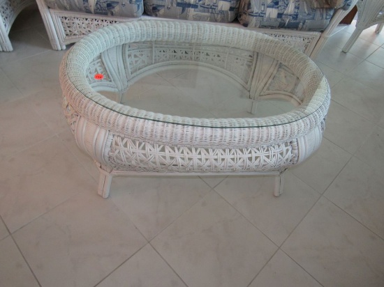 Wicker coffee table