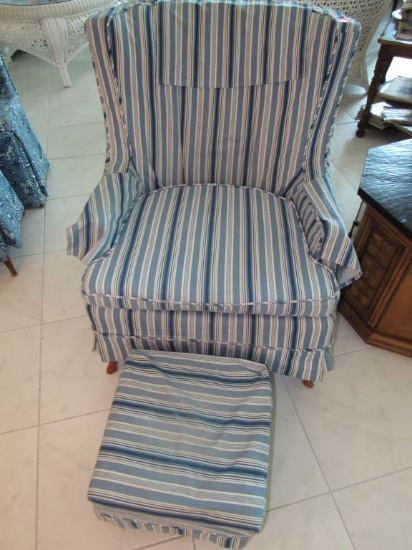 Sitting chair and footstool