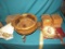 Wooden boxes, wooden bowl and more