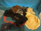 Handmade doilies and beaded purses