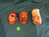 Set of 3 head busts