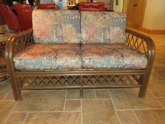 Rattan loveseat