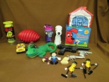 Large assortment of various toys