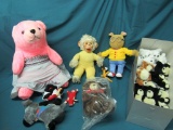 Assorted stuffed toys