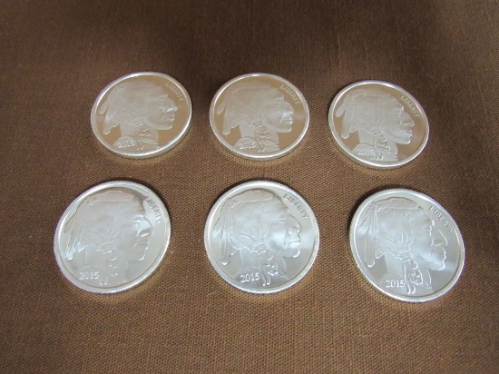 6 silver Rounds
