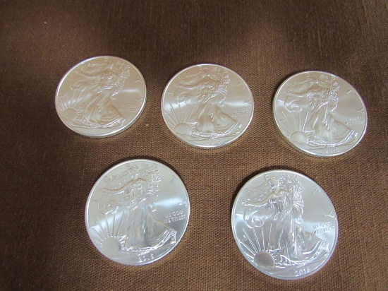 5 Silver Eagles