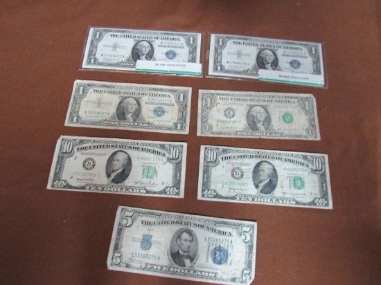 Silver certificate, bills, and more