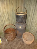 Milk can/baskets