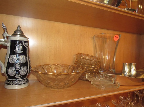 Assorted glassware and more