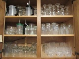 Assorted glass stemware and more