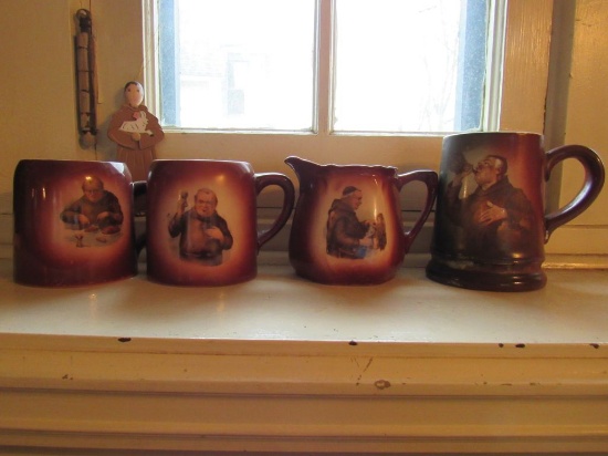 Monk ware Pottery mugs