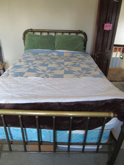 Full sized brass bed